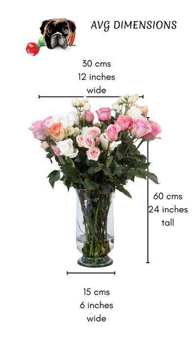 Wilde: Wedding toned Long-Stemmed Roses (Free Shipping)